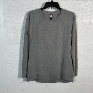 Ideology Butter French-Terry Long-Sleeve Tunic Top Stormy grey XS